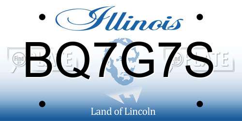 BQ7G7S Illinois License Plate