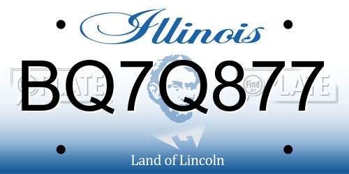 BQ7Q877 Illinois License Plate