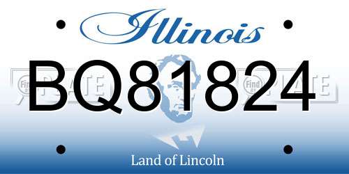 BQ81824 Illinois License Plate