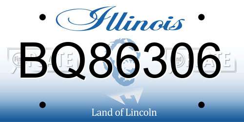 BQ86306 Illinois License Plate