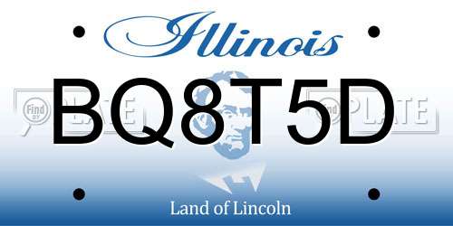 BQ8T5D Illinois License Plate