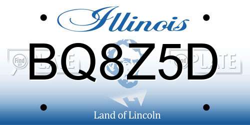 BQ8Z5D Illinois License Plate