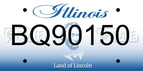 BQ90150 Illinois License Plate