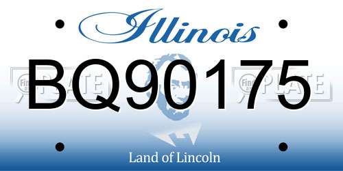 BQ90175 Illinois License Plate