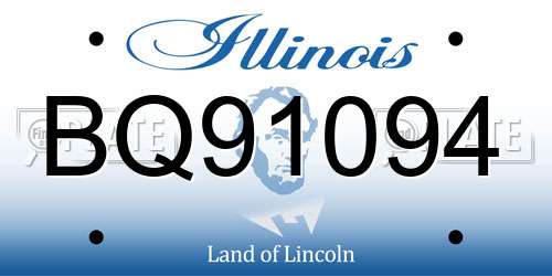 BQ91094 Illinois License Plate
