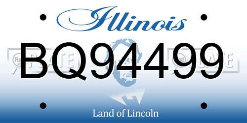 BQ94499 Illinois License Plate
