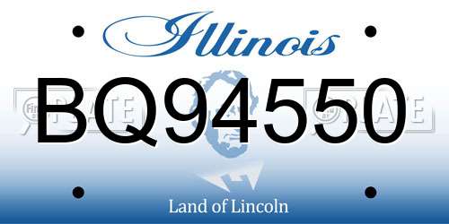 BQ94550 Illinois License Plate