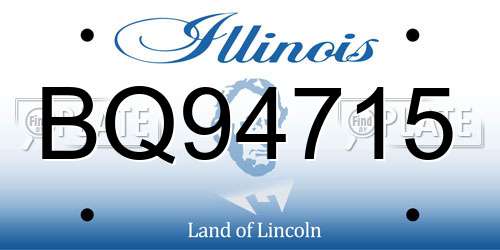 BQ94715 Illinois License Plate