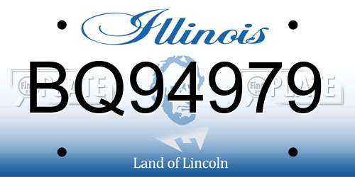BQ94979 Illinois License Plate