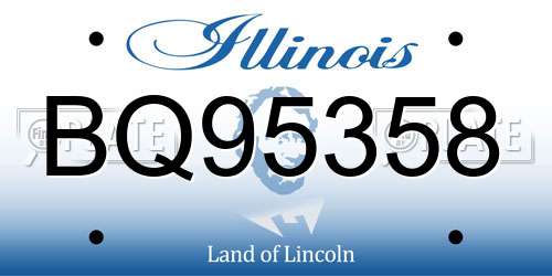 BQ95358 Illinois License Plate