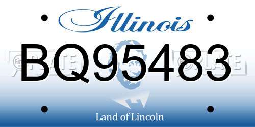 BQ95483 Illinois License Plate