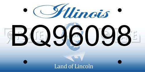 BQ96098 Illinois License Plate
