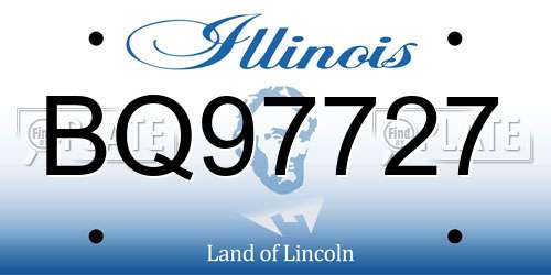 BQ97727 Illinois License Plate