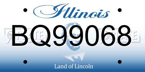 BQ99068 Illinois License Plate