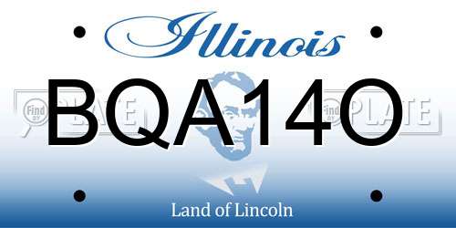 BQA14O Illinois License Plate
