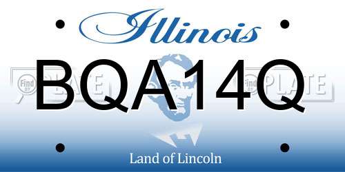 BQA14Q Illinois License Plate