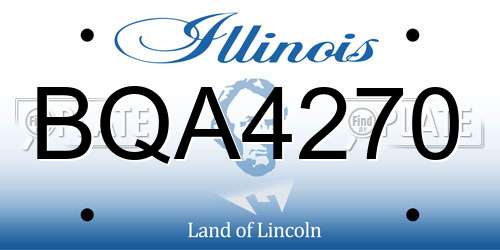 BQA4270 Illinois License Plate