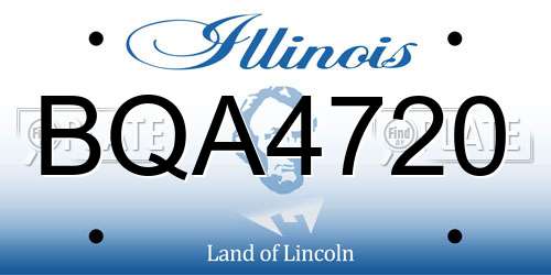 BQA4720 Illinois License Plate