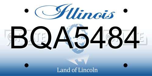 BQA5484 Illinois License Plate