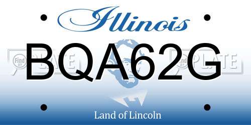 BQA62G Illinois License Plate