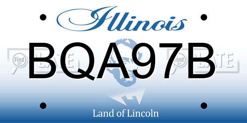 BQA97B Illinois License Plate