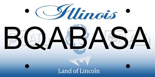 BQABASA Illinois License Plate