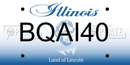 BQAI40 Illinois License Plate