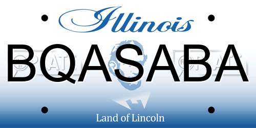 BQASABA Illinois License Plate