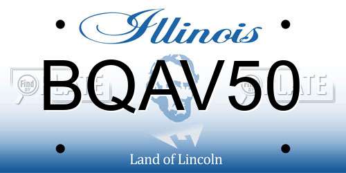 BQAV50 Illinois License Plate
