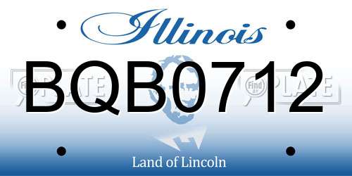 BQB0712 Illinois License Plate