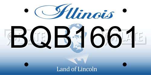 BQB1661 Illinois License Plate