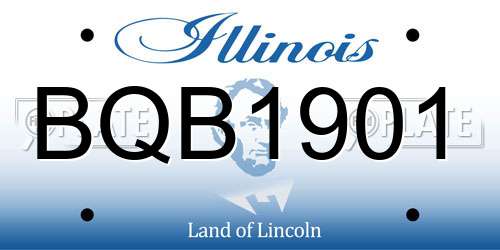 BQB1901 Illinois License Plate