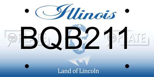 BQB211 Illinois License Plate