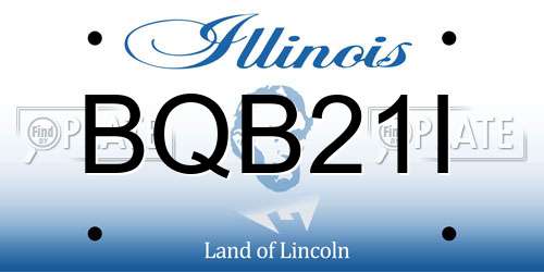 BQB21I Illinois License Plate
