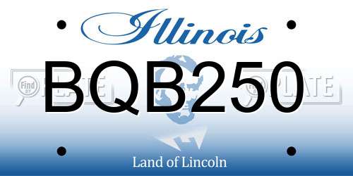 BQB250 Illinois License Plate