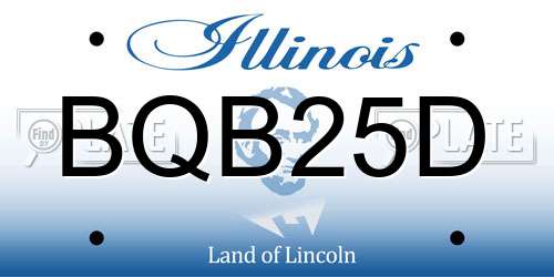 BQB25D Illinois License Plate
