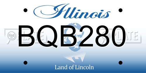 BQB280 Illinois License Plate