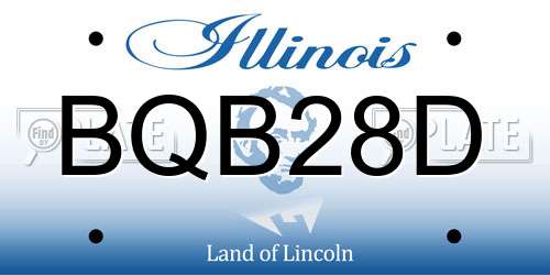 BQB28D Illinois License Plate