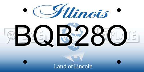 BQB28O Illinois License Plate