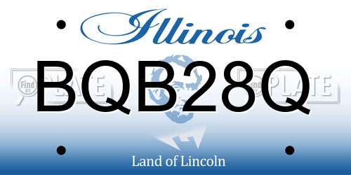 BQB28Q Illinois License Plate