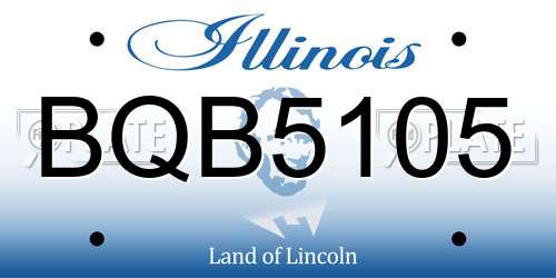 BQB5105 Illinois License Plate