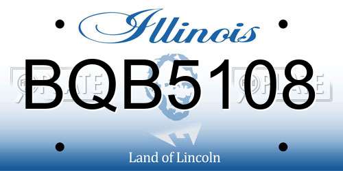 BQB5108 Illinois License Plate