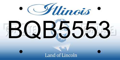 BQB5553 Illinois License Plate