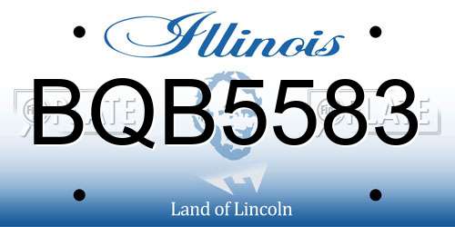 BQB5583 Illinois License Plate