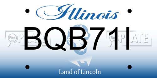 BQB71I Illinois License Plate