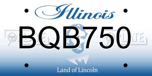 BQB750 Illinois License Plate