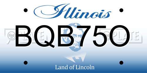 BQB75O Illinois License Plate