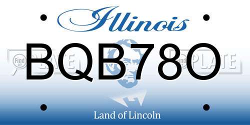 BQB78O Illinois License Plate