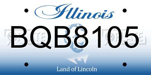 BQB8105 Illinois License Plate