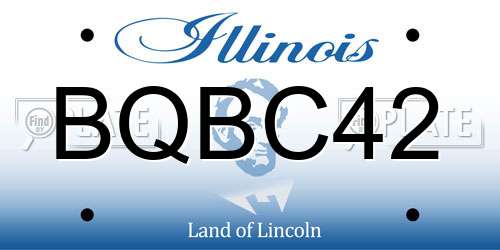 BQBC42 Illinois License Plate
